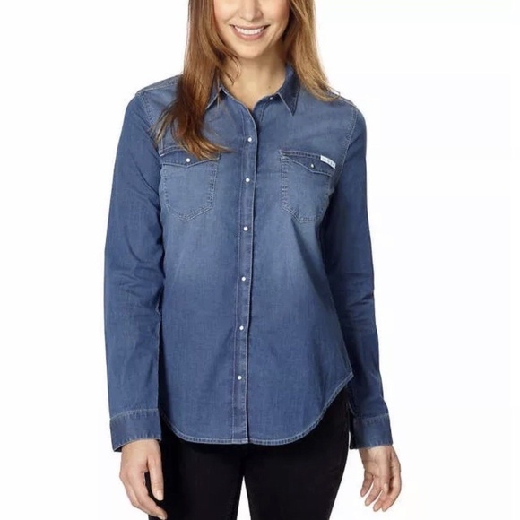 Calvin Klein Women's Jeans Women's Button Down - Picture 1 of 3
